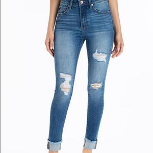 High waist skinny jeans